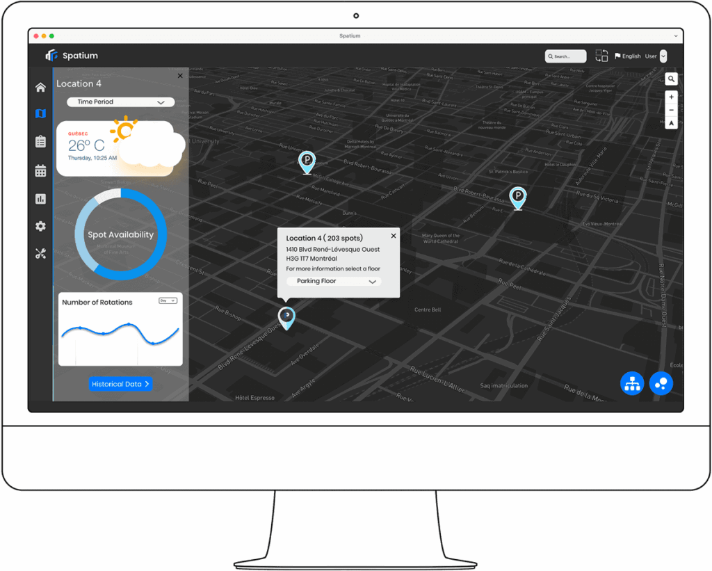 Spatium real-time parking occupancy map